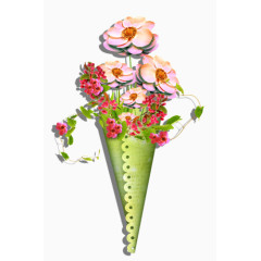 花卉线描水彩花卉