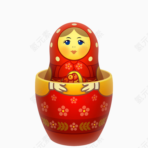 红色的套娃要在图标图标