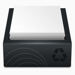 黑色的回收站图标