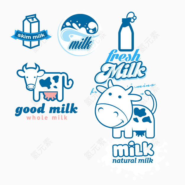 矢量牛奶