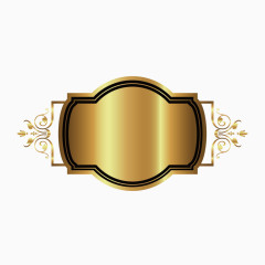 复古金色装饰标签