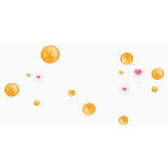  小清新漂浮金币