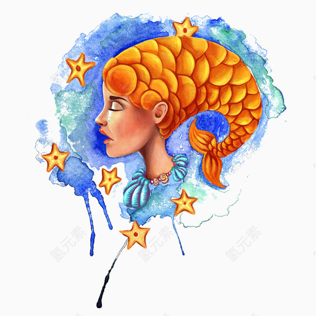 卡通美女插画