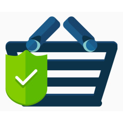 手绘简约购物筐图标元素