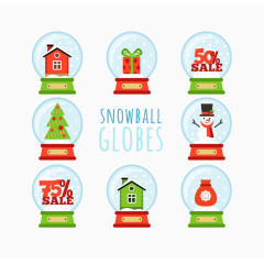 圣诞节雪花玻璃球