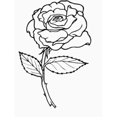 黑白素描硬笔画