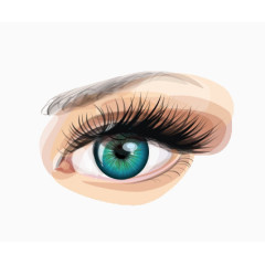 手绘欧式美女大眼睛