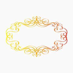 金色渐变边框花纹底纹矢量图