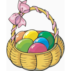 彩蛋鸡蛋篮子复活节装饰彩带蝴蝶结