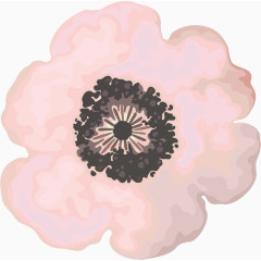水粉画粉色花瓣