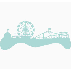 游乐场卡通手绘装饰元素