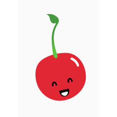 卡通笑脸樱桃