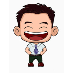 大笑的男孩矢量图