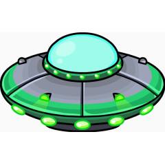 绿色可爱卡通飞碟