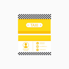 出租车公司矢量名片