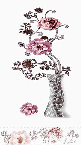 两朵紫红花