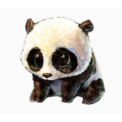 卡通手绘清新熊猫