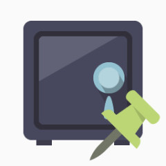 安全盒子平的图标