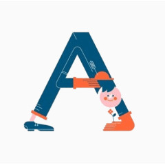 卡通可爱字母艺术字体