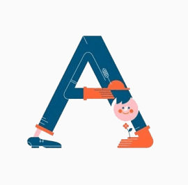 卡通可爱字母艺术字体