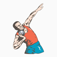 扔铁球的运动员素材下载