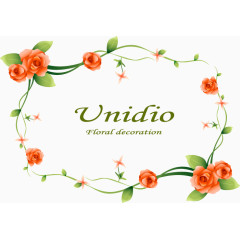 卡通手绘花精美边框