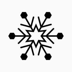 六角雪花符号图标