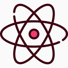 科学研究学习系列全套线框图标核反应堆