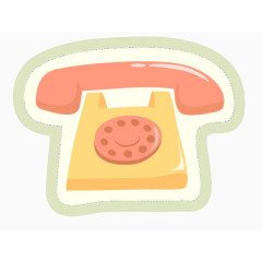 粉色电话贴纸