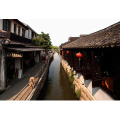 古镇风和日丽街景