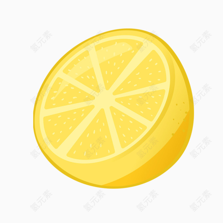 卡通精美黄色橙子