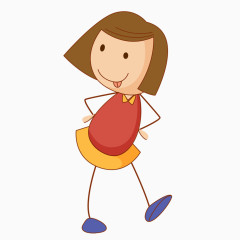 叉着腰的小女孩