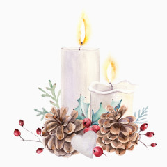 精美五彩松花蜡烛