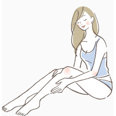 简笔画足部护理