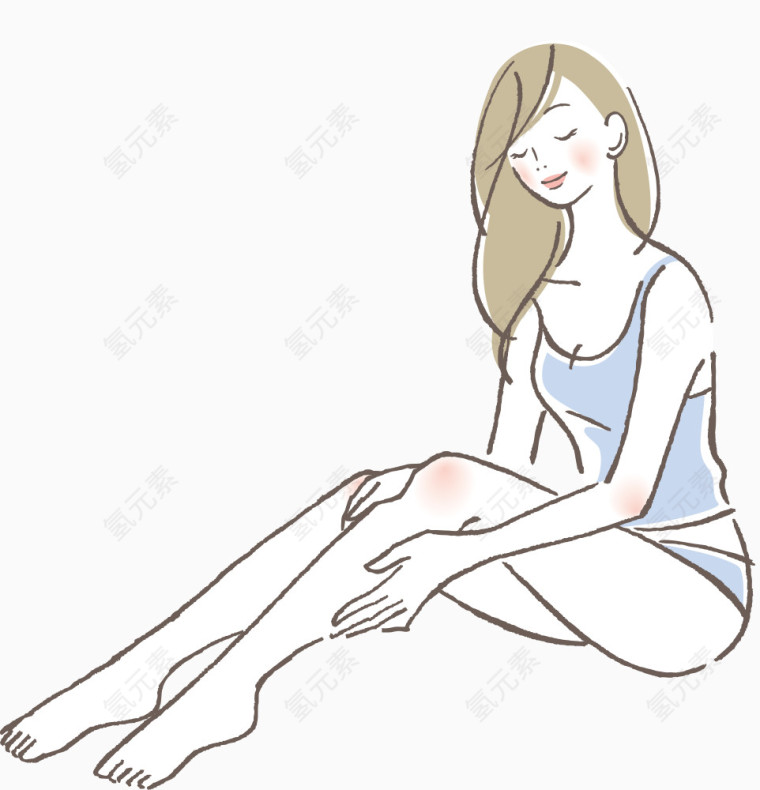 简笔画足部护理