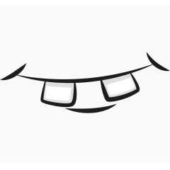 卡通嘴部设计矢量图