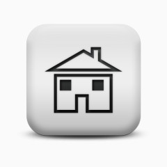 不光滑的白色的广场图标业务首页商业偶像