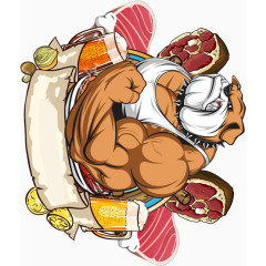 海鲜大餐卡通手绘