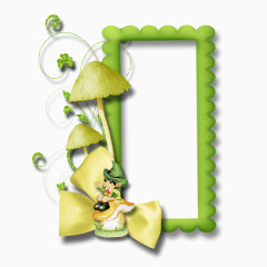 边框图标 蘑菇相框