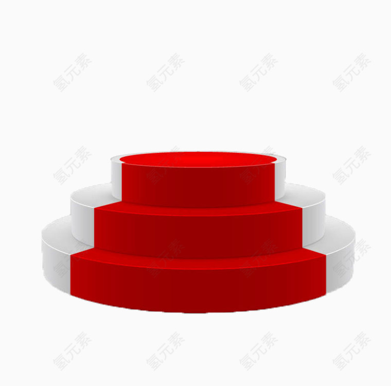 红白相间的颁奖台