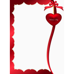 红色爱心边框
