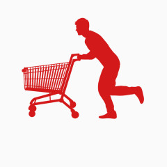 手绘人物剪影卡通小人