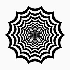 矢量黑白视觉错乱对称花纹