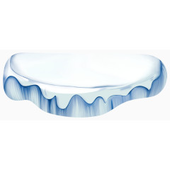 蓝色创意卡通冰台