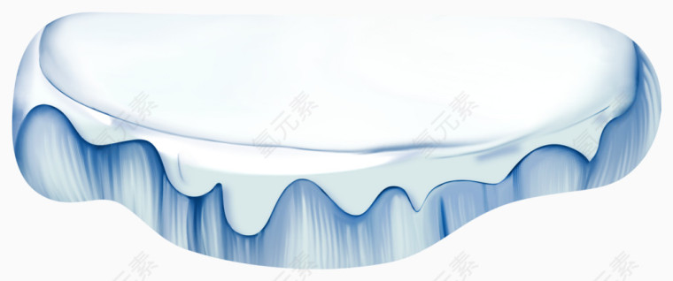 蓝色创意卡通冰台