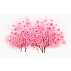 卡通桃树