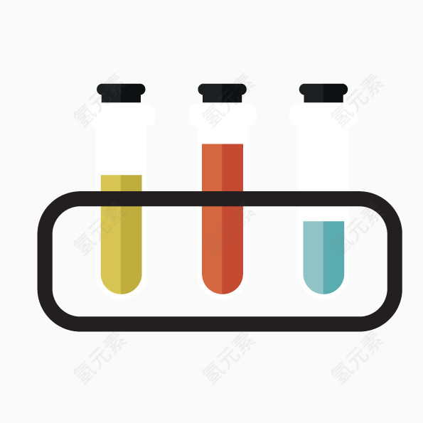 试管手绘矢量素材