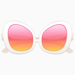 卡通夏季素材渐变太阳镜