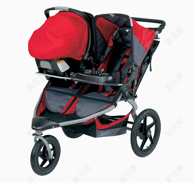 实用红色婴儿推车