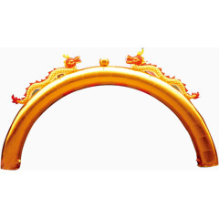 庆典金色双龙戏钻龙门